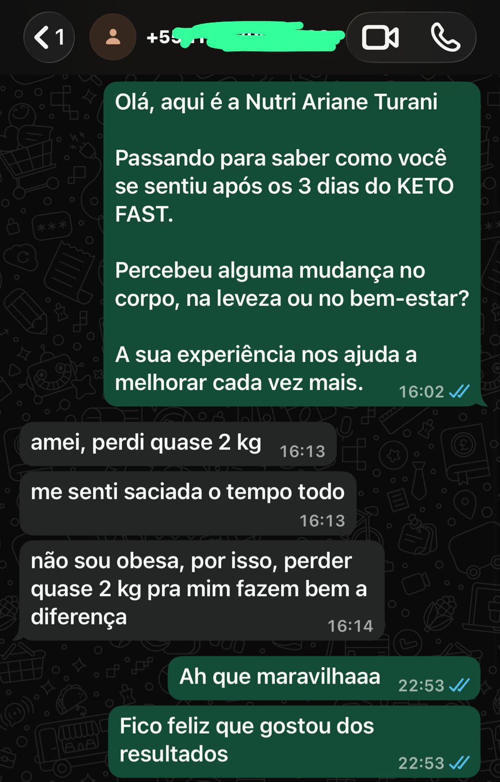 Depoimento cliente perdeu quase 2kg