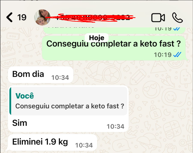 Depoimento cliente eliminou 1.9kg